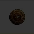 Ancient Bronze Bell With Ring Handle And Intricate Carved Decorative Patterns