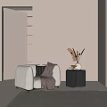 Modern single sofa 3d model