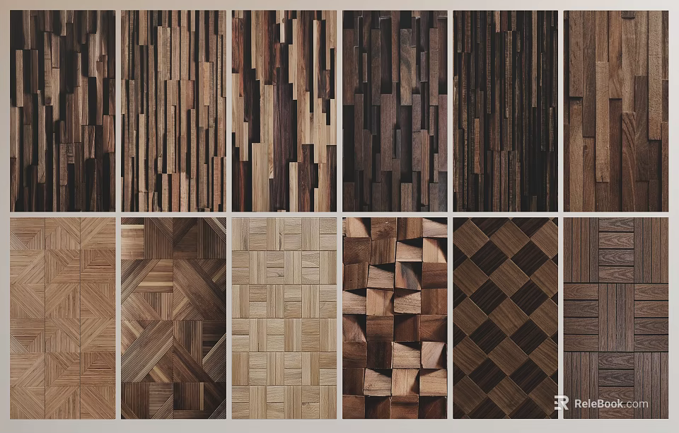 Wood Floor Patterns With Various Textures And Designs 3d model