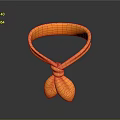 Orange Bow Tie Shaped Silicone Household Tie For Daily Home Use