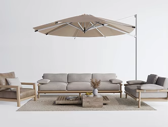Modern Outdoor Sofa Outdoor Sofa Coffee Table 3d model