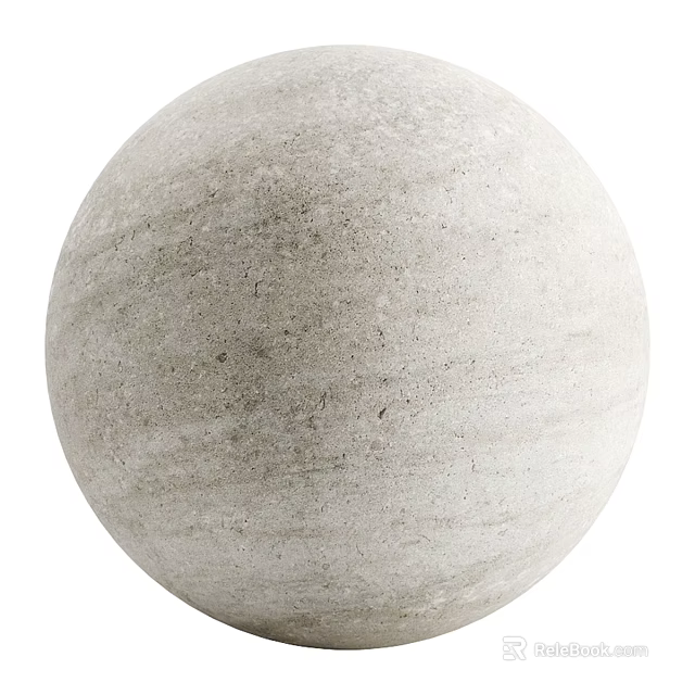 Modern Concrete Sphere Component With Textured Surface And Natural Gray Tone 3d model