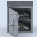 Open Commercial Safe With Secure Storage For Stacked Cash And Bills