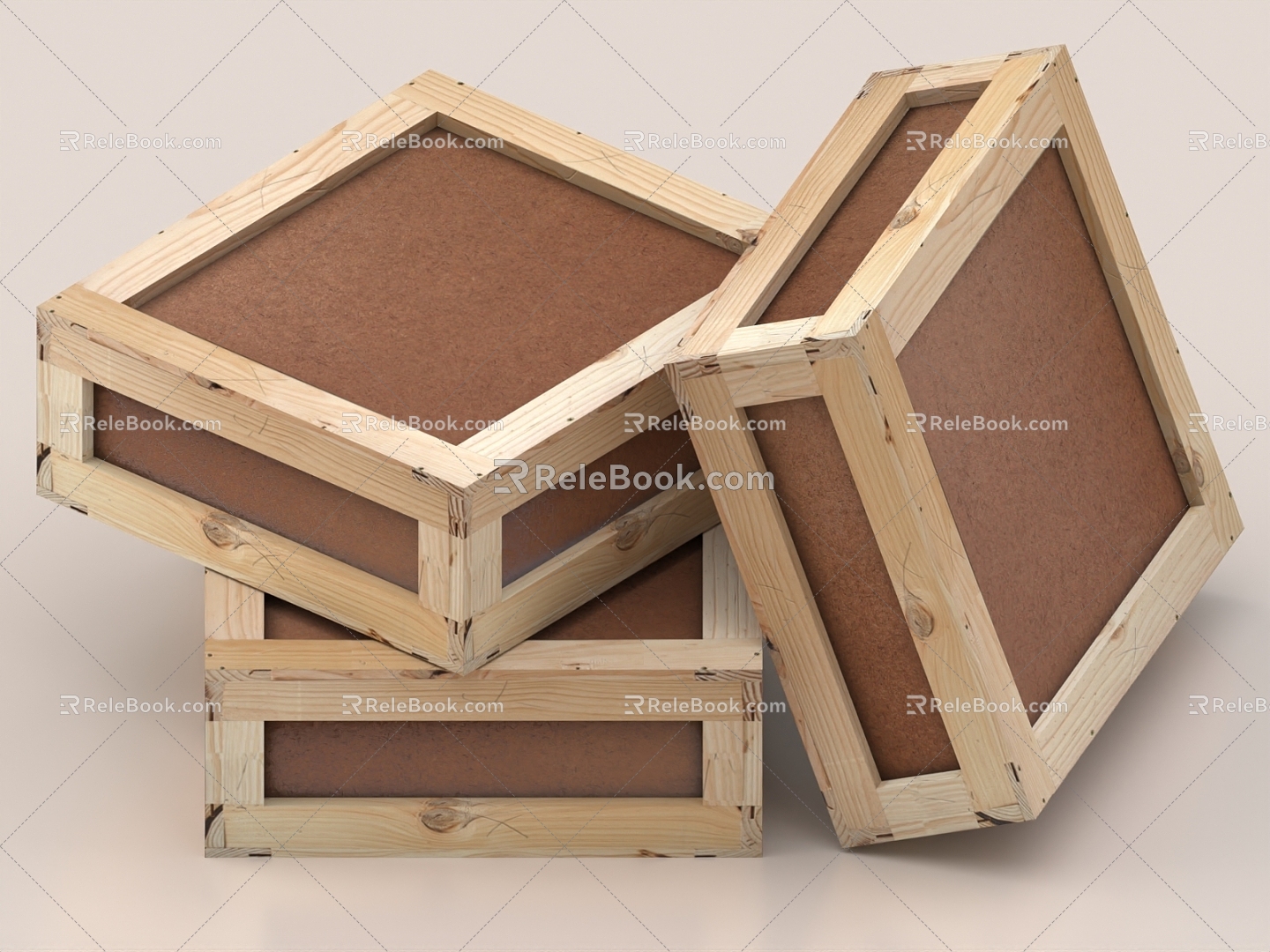 Wooden box logistics box packaging wooden box transport box transport wooden box box express box fruit box 3d model