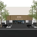 Modern Commercial Storefront with Physiotherapy SPA Wellness Signage Glass Doors and Exterior Lighting