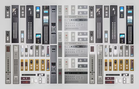 Modern Elevator Button Elevator Switch Elevator Operation Panel Button Elevator Button Elevator Component 3d model
