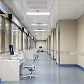 Clean Modern Hospital Outpatient Clinic With Medical Equipment And Bed