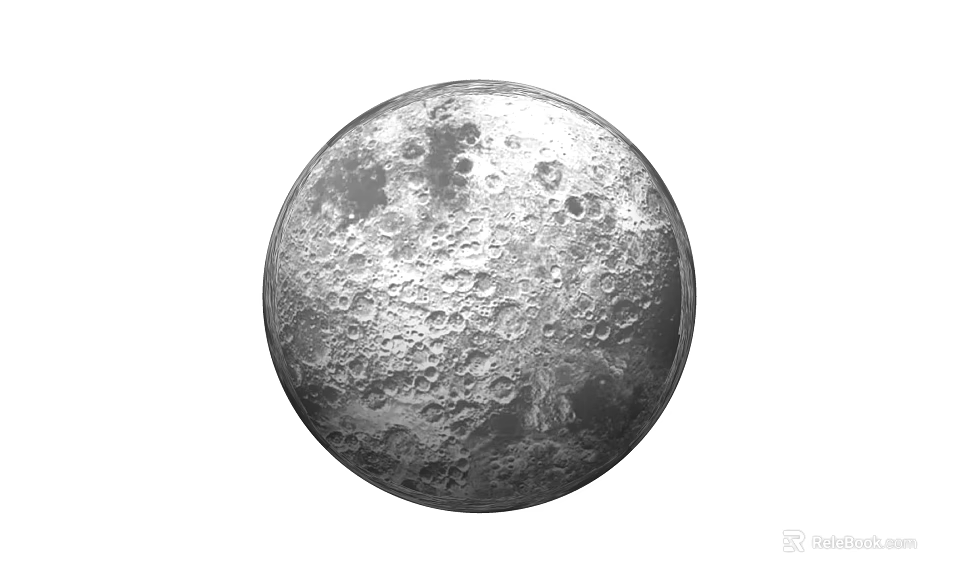Modern Silver Moon Pattern Wall Light with Detailed Crater Design for Home Decor 3d model 