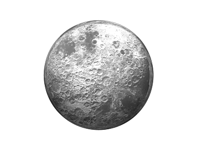 Modern Silver Moon Pattern Wall Light with Detailed Crater Design for Home Decor 3d model