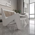 Modern Living Dining Room Interior With Cozy Sofa Accent Chair Large Window And Area Rug