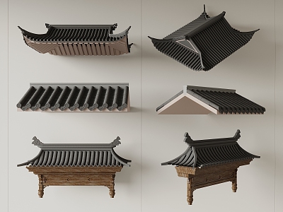 Chinese Eaves Roof 3d model