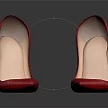 Red High Heels With Pointed Toe And Stiletto Heel In Textured Material