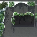 The Onyx Building Modern Interior Featuring Curved Glass Walls Indoor Plants And Black Reflective Floor
