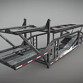 Heavy Duty Car Hauler Utility Vehicle With Multi Level Ramp And Metal Frame Structure