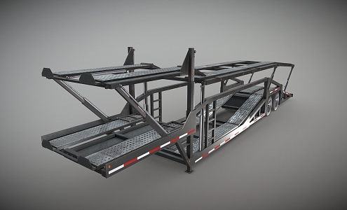 Car transport trailer car consignment frame 3d model