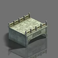Stone Arch Bridge With Ornate Carved Railings And Tile Deck Design