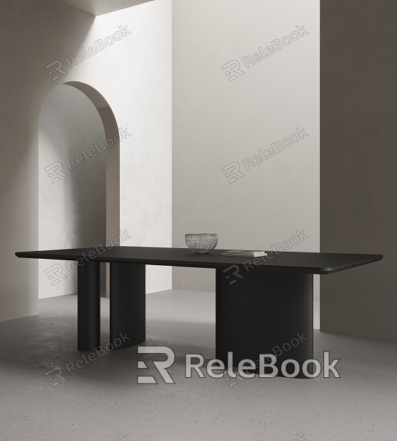 Dining table and chair furnishings model