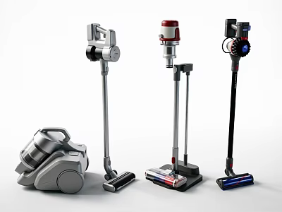 Modern Vacuum Cleaners In Various Styles And Designs For Home Use 3d model