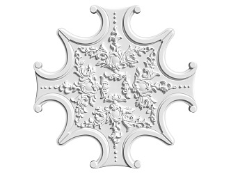 European-style lamp panel gypsum component carved 3d model