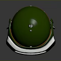 Green Weapon With Yellow Panel And Metal Edges Featuring Dome Top And Hooks