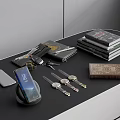 Mechanical Watch Mobile Phone Mobile Phone Holder Car Keys Wallet Book Notepad 3d model