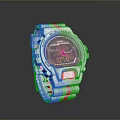 White G-Shock Watch With Digital Display Sports Style Rubber Strap For Daily Use