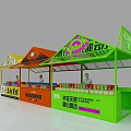 Colorful Retail Stalls Display Youth Practical Products And Drinks At Event
