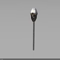 Standard Parking Meter With Metal Pole And Display Screen Isolated On Gray Background