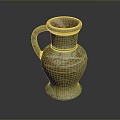 Traditional Hand Carved Ceramic Vase With Intricate Patterns And Textured Surface