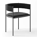 Sleek Modern Accent Chair With Leather Upholstery And Metal Legs In Black Gold Frame Design