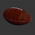 Classic Brown Rugby Ball With White Laces For Sports And Training Activities