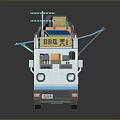 BUB BAO Food Truck With Blue White Design And Mobile Kitchen For Street Snacks