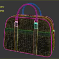 Black Canvas Handbag With Cross Straps Design And Top Handles For Daily Use
