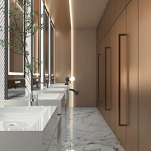modern public toilet 3d model