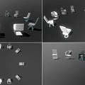Modern Chair Designs Showcasing Various Styles And Multiple Angles In 3D Renderings 3d model