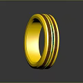 Shiny Gold Ring With Smooth Band Design And Reflective Surface 3d model