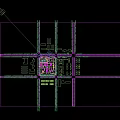 Modern Urban Commercial Street Landscape With Tall Buildings Green Roof Plaza Trees And Vehicles
