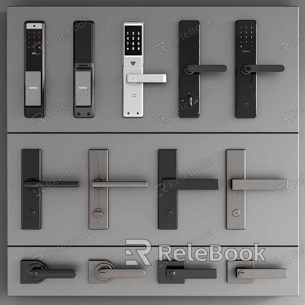 Modern door handle combination lock model