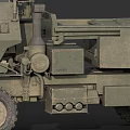 Military Green Functional Vehicle With Six Wheel Armored Design And Top Antennas