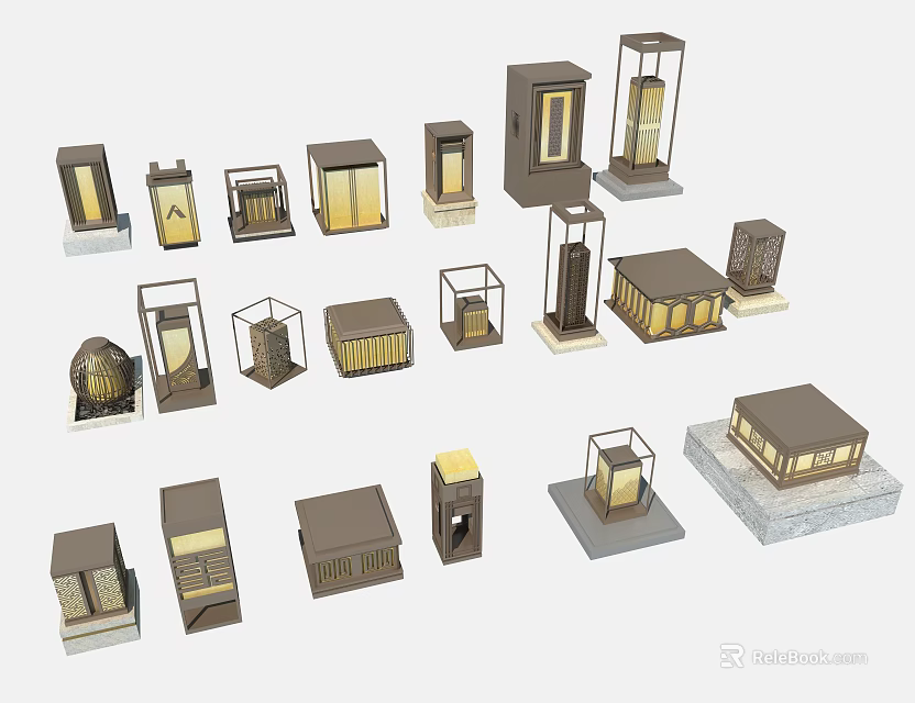 Various Styles Outdoor Lights With Modern Designs For Garden Patio Courtyard Use 3d model 