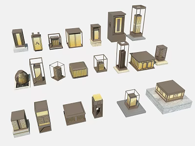 Various Styles Outdoor Lights With Modern Designs For Garden Patio Courtyard Use 3d model