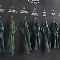 Jeans Pants Factory Pants Washed Clothing Window Hanging Display Blackboard Notice Blackboard Retro Storefront Decoration Pants Classical 3d model