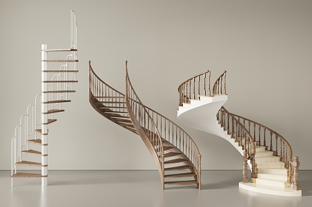 modern spiral staircase 3d model