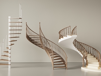 modern spiral staircase 3d model