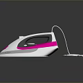 Grundig Modern White And Pink Electric Iron With Power Cord Design