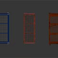 Multi Tier Industrial Storage Racks in Blue Red and Brown for Warehouse Use
