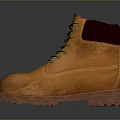 Stylish Orange Leather Work Boots With Lace Up Design And Sturdy Sole