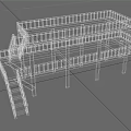 Industrial Multi Level Platform Equipment With Yellow Railings And Steel Support Structure