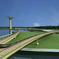 Scenic Urban Park Landscape With Large Lake Green Spaces Walking Paths Recreational Areas And Trees