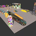 Vibrant Graffiti Art Scene With Colorful Can Skateboard And Urban Decor
